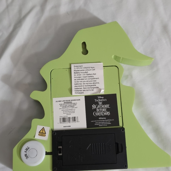 NBc Nightmare before Christmas disney nbc oogie boogie light  table Decor Nwt - Picture 3 of 4